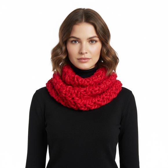 Mossimo Supply Co. Accessories - NWOT Mossimo Chunky Knit Infinity Scarf Red